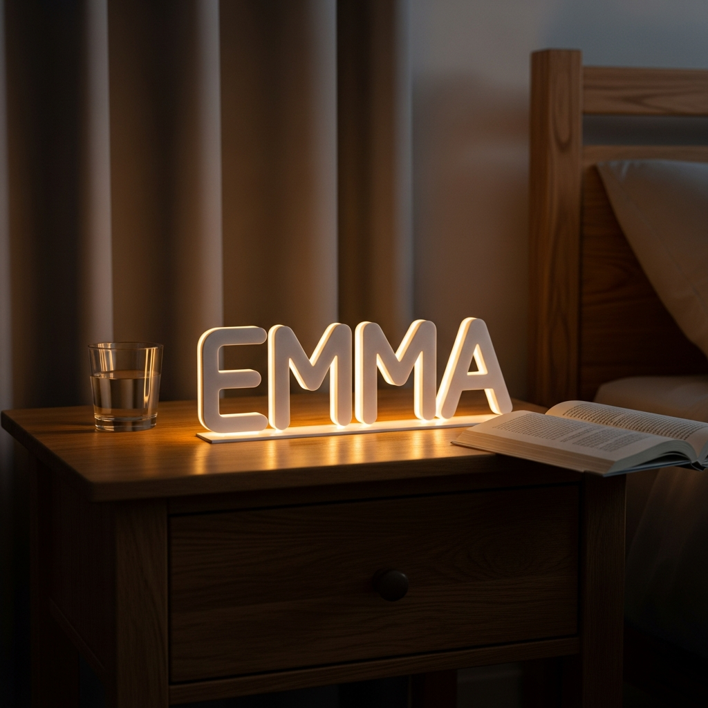 Prénom lumineux 3D imprimé - veilleuse LED