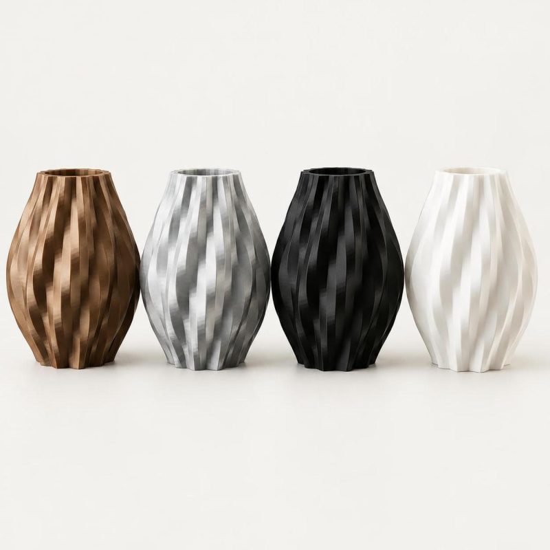 Vase Géométrique Vortex, Impression 3D, imprimé en 3D par 3D'CLYPSE