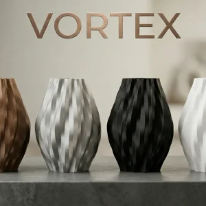 Vase Géométrique Vortex, Impression 3D
