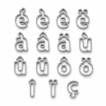 emporte pièce lettres accent 3