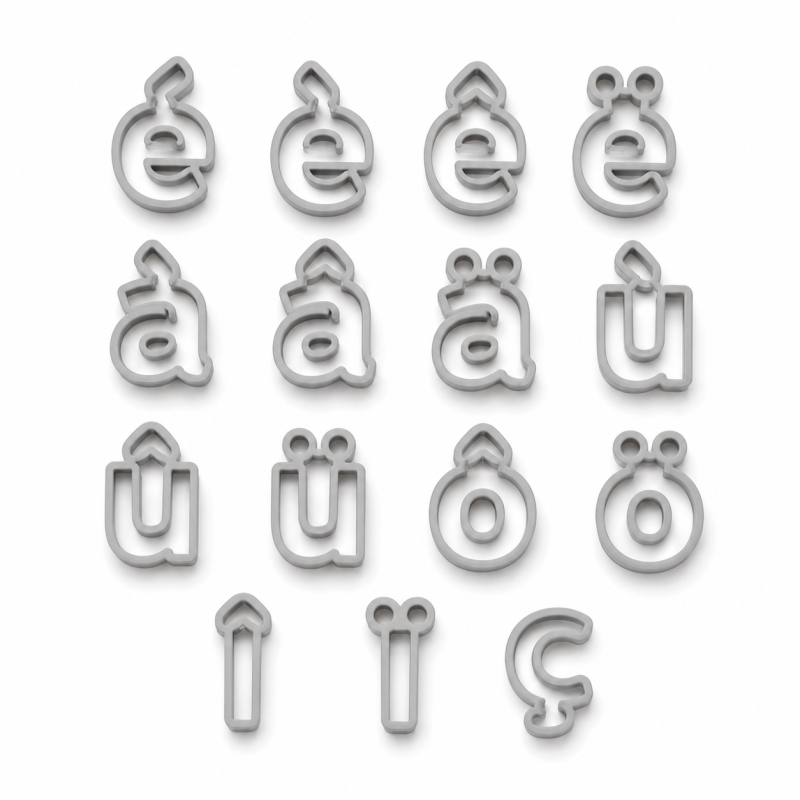 emporte pièce lettres accent 3