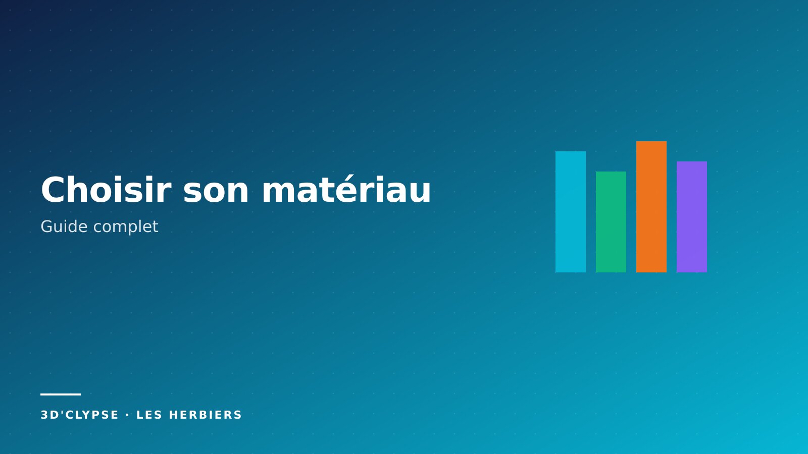 Choisir le bon matériau pour impression 3D