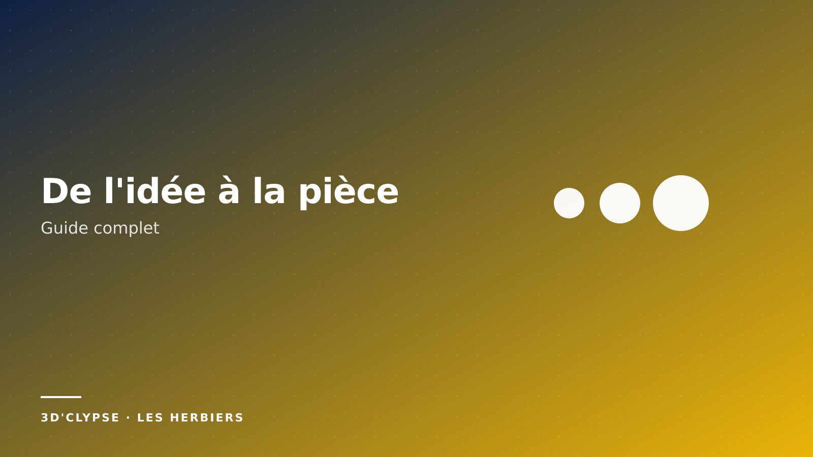 De l'idée à la pièce guide impression 3D