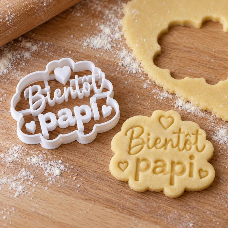 Emporte-pièce Bientôt mamie / Bientôt papi (annonce grossesse aux grands-parents) : version « Bientôt papi », imprimé en 3D par 3D'CLYPSE