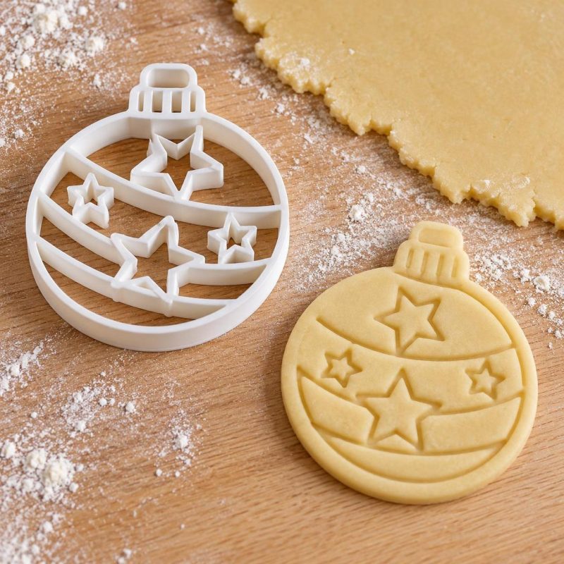 Emporte-pièce boule de Noël : version « Étoiles », imprimé en 3D par 3D'CLYPSE