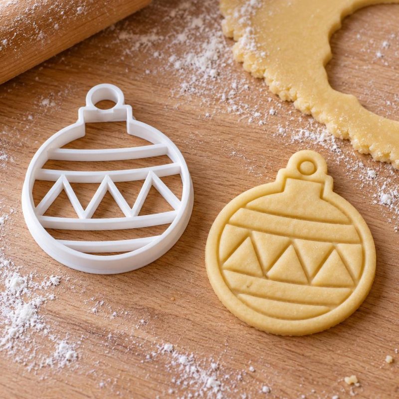 Emporte-pièce boule de Noël : version « Géométrique », imprimé en 3D par 3D'CLYPSE