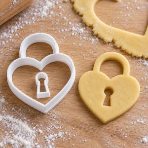 Emporte-pièce cœur cadenassé (mariage / EVJF) imprimé en 3D par 3DClypse