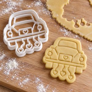 Emporte-pièce Just Married avec voiture cannelée imprimé en 3D par 3DClypse
