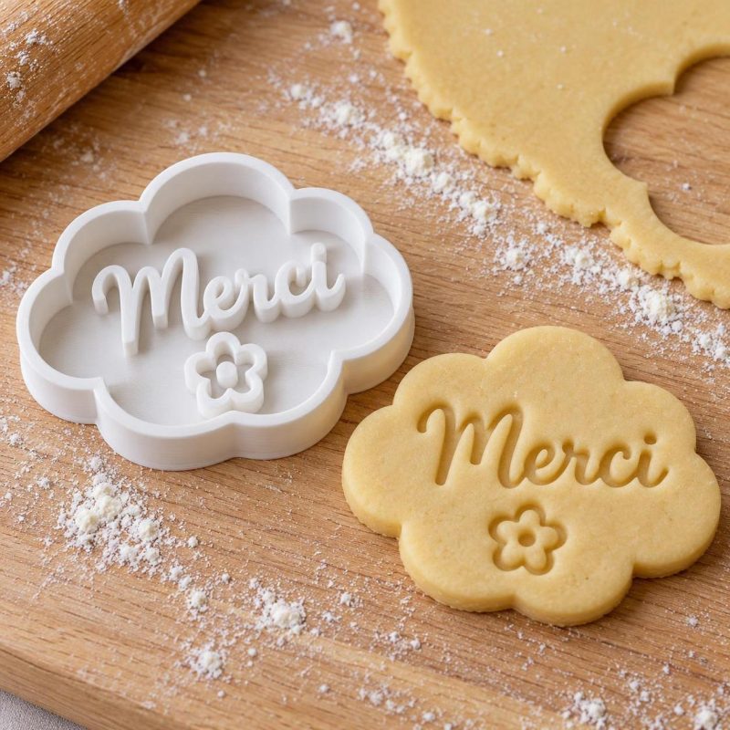 Emporte-pièce Merci personnalisable (nounou, maîtresse, atsem, maître) imprimé en 3D par 3DClypse