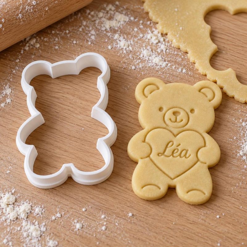 Emporte-pièce ours / ourson personnalisable : version « Ours debout (nounours) », imprimé en 3D par 3D'CLYPSE