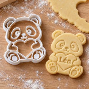 Emporte-pièce panda avec prénom personnalisé imprimé en 3D par 3DClypse