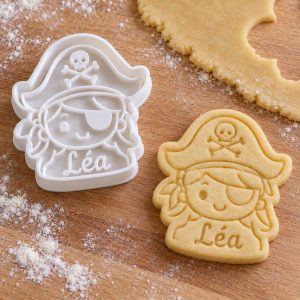 Emporte-pièce pirate avec prénom personnalisé imprimé en 3D par 3DClypse