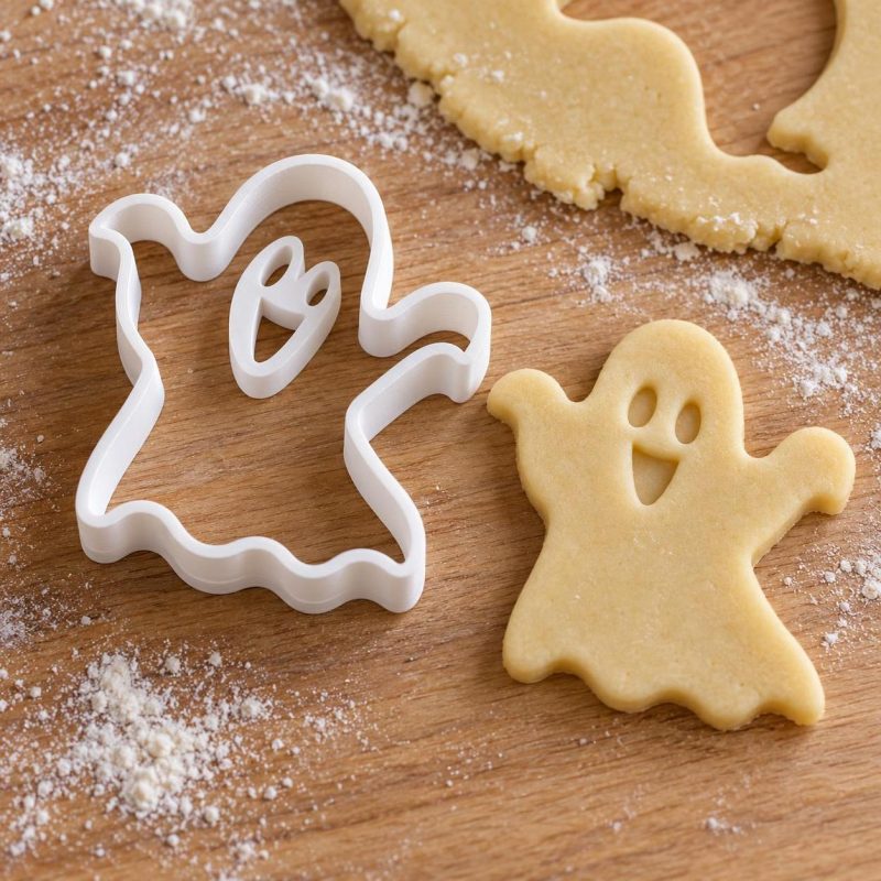 Pack 4 emporte-pièces fantômes Halloween : version « Fantôme dansant », imprimé en 3D par 3D'CLYPSE