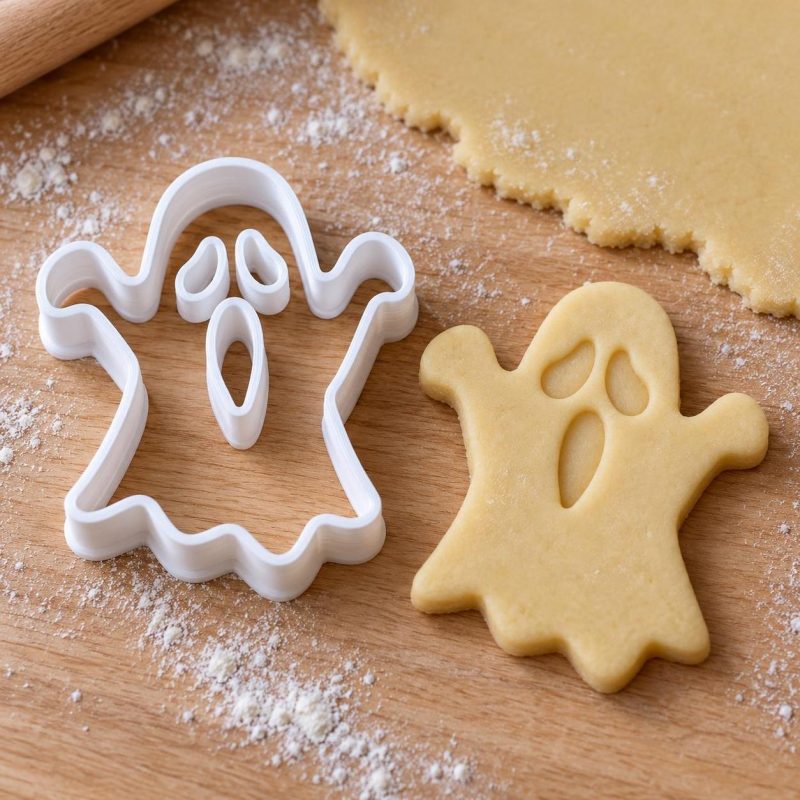 Pack 4 emporte-pièces fantômes Halloween : version « Fantôme qui crie », imprimé en 3D par 3D'CLYPSE