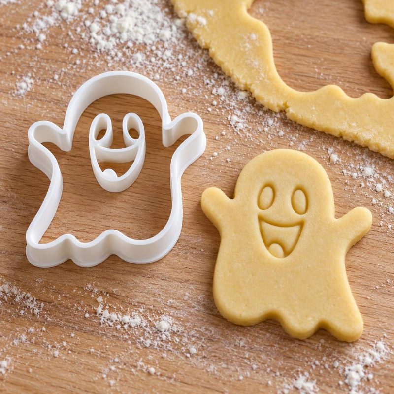 Pack 4 emporte-pièces fantômes Halloween : version « Fantôme rigolo », imprimé en 3D par 3D'CLYPSE