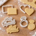Pack 4 emporte-pièces mariage (petit beurre, cœur, Just Married, bague) imprimé en 3D par 3DClypse