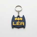 Porte-clé Batman prénom imprimé en 3D par 3DClypse