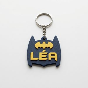 Porte-clé Batman prénom imprimé en 3D par 3DClypse