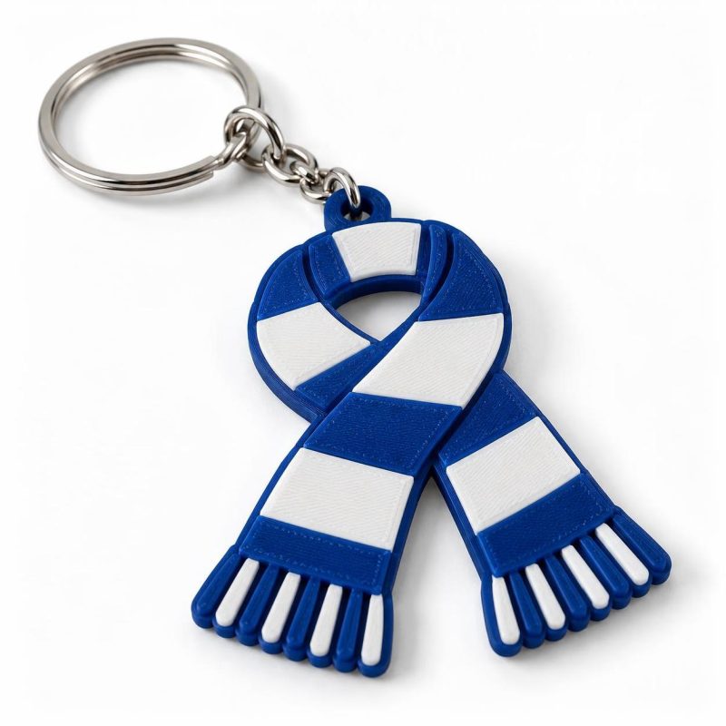 Porte-clé écharpe supporter perso imprimé en 3D par 3DClypse