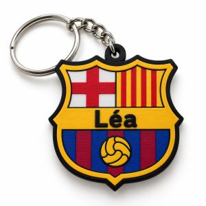 Porte-clé FC Barcelone prénom imprimé en 3D par 3DClypse