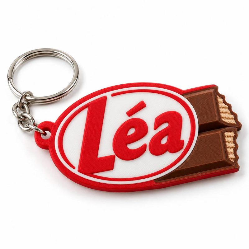 Porte-clé KitKat prénom imprimé en 3D par 3DClypse