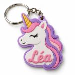 Porte-clé licorne prénom imprimé en 3D par 3DClypse