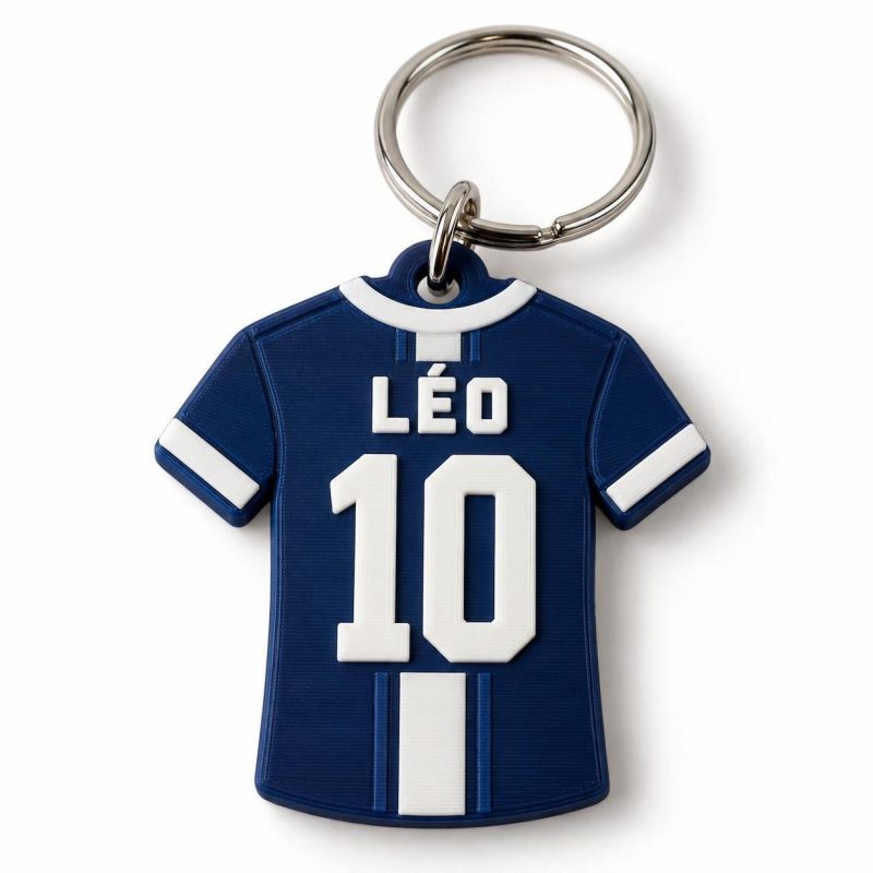Porte-clé maillot foot perso imprimé en 3D par 3DClypse