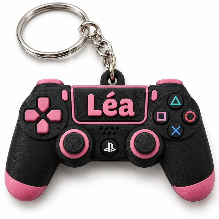 Porte-clé manette PlayStation avec pseudo
