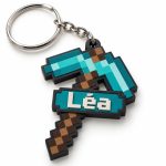 Porte-clé Minecraft pioche pseudo imprimé en 3D par 3DClypse