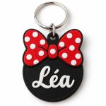 Porte-clé Minnie nœud prénom imprimé en 3D par 3DClypse