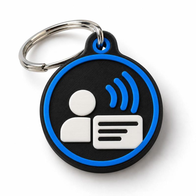 Porte-clé NFC vCard pro imprimé en 3D par 3DClypse