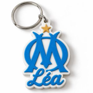 Porte-clé OM prénom et numéro imprimé en 3D par 3DClypse