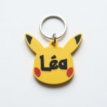 Porte-clé Pikachu prénom imprimé en 3D par 3DClypse