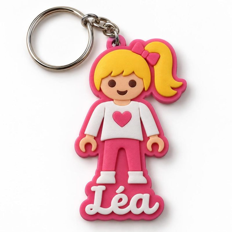 Porte-clé Playmobil silhouette prénom imprimé en 3D par 3DClypse