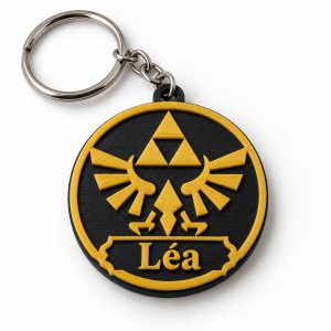 Porte-clé Zelda triforce prénom imprimé en 3D par 3DClypse