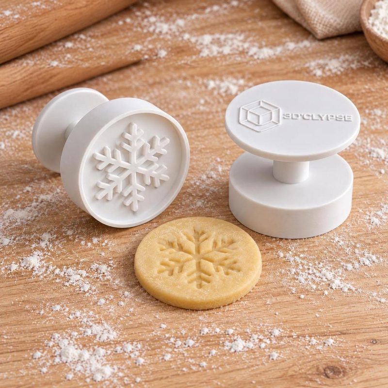 Tampon à biscuits à ressort : découpe et marquage en un geste imprimé en 3D par 3DClypse