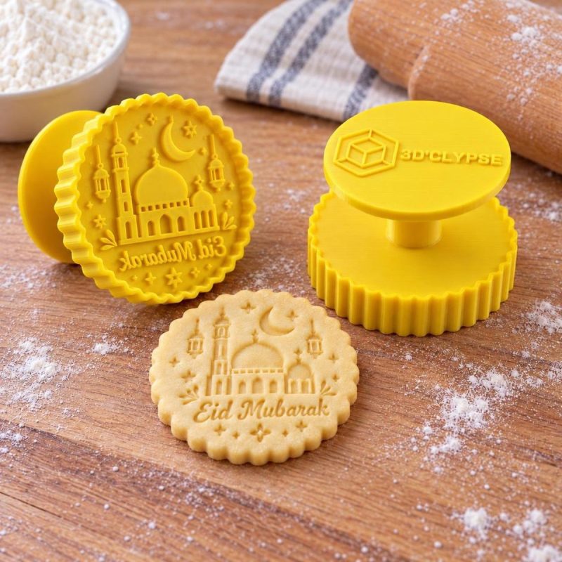 Tampon biscuit Aïd mosquée et minaret imprimé en 3D par 3DClypse