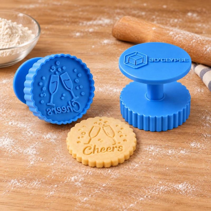 Tampon biscuit flûtes de champagne cérémonie imprimé en 3D par 3DClypse