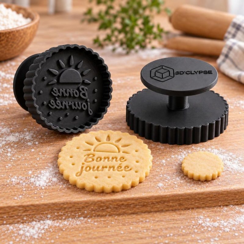 Tampon biscuit personnalisé grand format XXL imprimé en 3D par 3DClypse