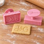 Tampon biscuit personnalisé monogramme initiales imprimé en 3D par 3DClypse