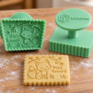 Tampon biscuit personnalisé motif unique illustration imprimé en 3D par 3DClypse