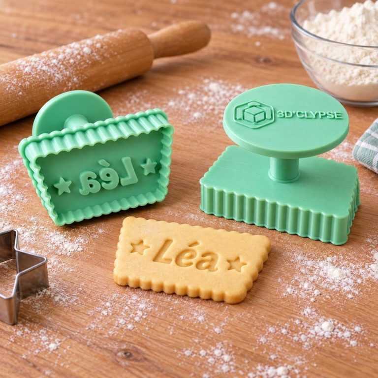 Tampon à biscuits prénom et étoiles