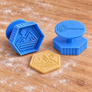 Tampon logo géométrique moderne cookies imprimé en 3D par 3DClypse
