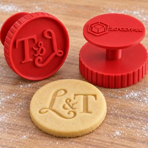 Tampon pâtisserie monogramme initiales couple imprimé en 3D par 3DClypse