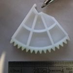 Secteur denté de la cassette de levage Samsung JC66-03278A imprimé en 3D, avec règle pour l'échelle