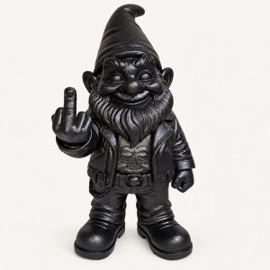 Nain de jardin doigt d'honneur XXL – Nain biker imprimé en 3D (50 cm ou 1 m), imprimé en 3D par 3D'CLYPSE