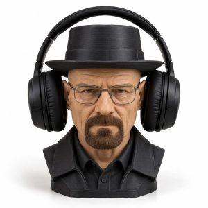 Support casque audio Heisenberg – Buste Walter White imprimé en 3D imprimé en 3D par 3DClypse