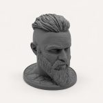 Support casque audio Viking – Buste Ragnar imprimé en 3D, imprimé en 3D par 3D'CLYPSE