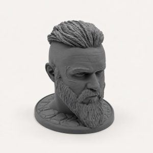 Support casque audio Viking – Buste Ragnar imprimé en 3D, imprimé en 3D par 3D'CLYPSE