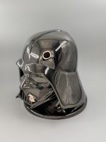 Support casque audio Dark Vador chrome miroir de profil, dôme poli effet miroir